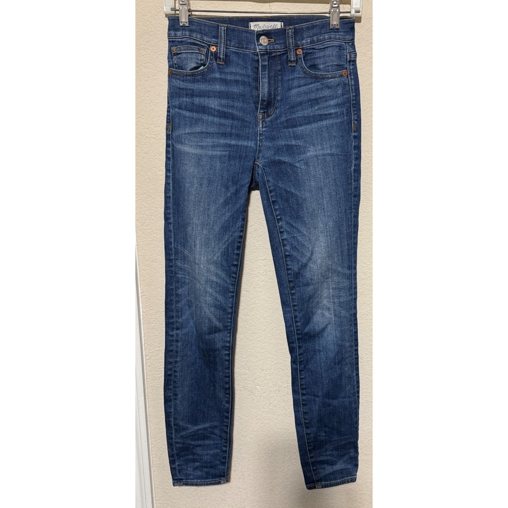 Madewell High Riser Skinny Jeans Medium Wash Blue Denim Size 25 High Rise Slim